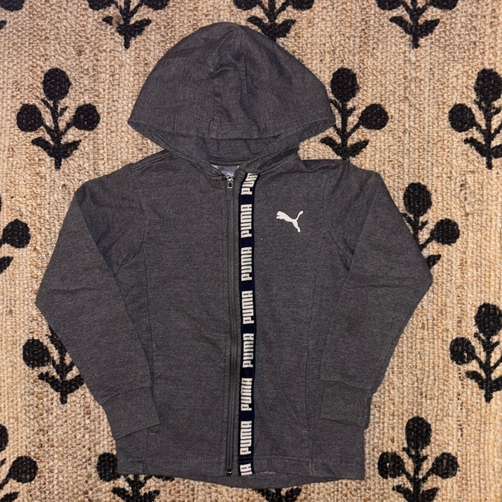 Puma Gray Zip Up Hoodie Size 6